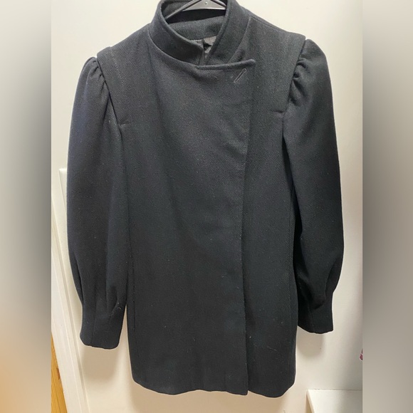Karizma Vintage Black Coat with Puffed Sleeves Size Small - Picture 1 of 11